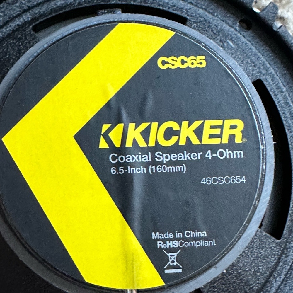 Kicker CSC65 46CSC654 Coaxial 4-Ohms 6.5" 2way Car Audio Speaker Pair - Picture 7 of 12